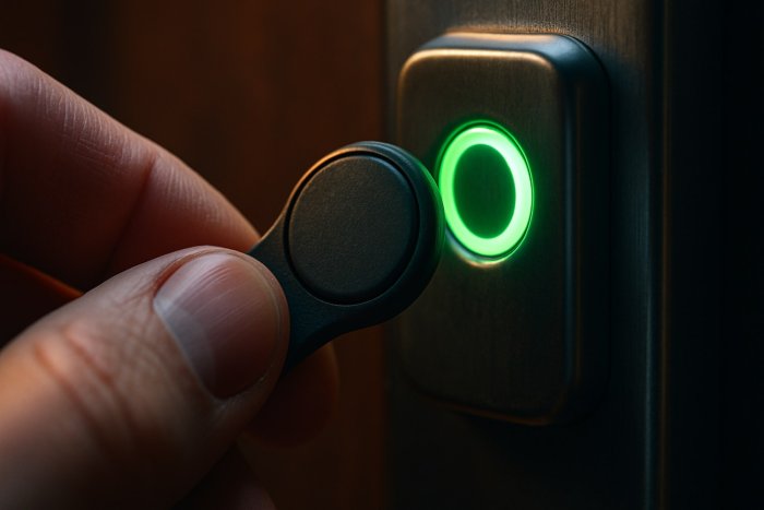 Электронный замок, который открывается специальным идентификатором